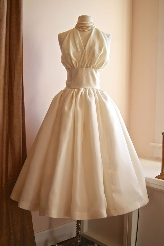 Elegant V Neck A-Line Sleeveless Long Party Dress Formal Date Dress, D351