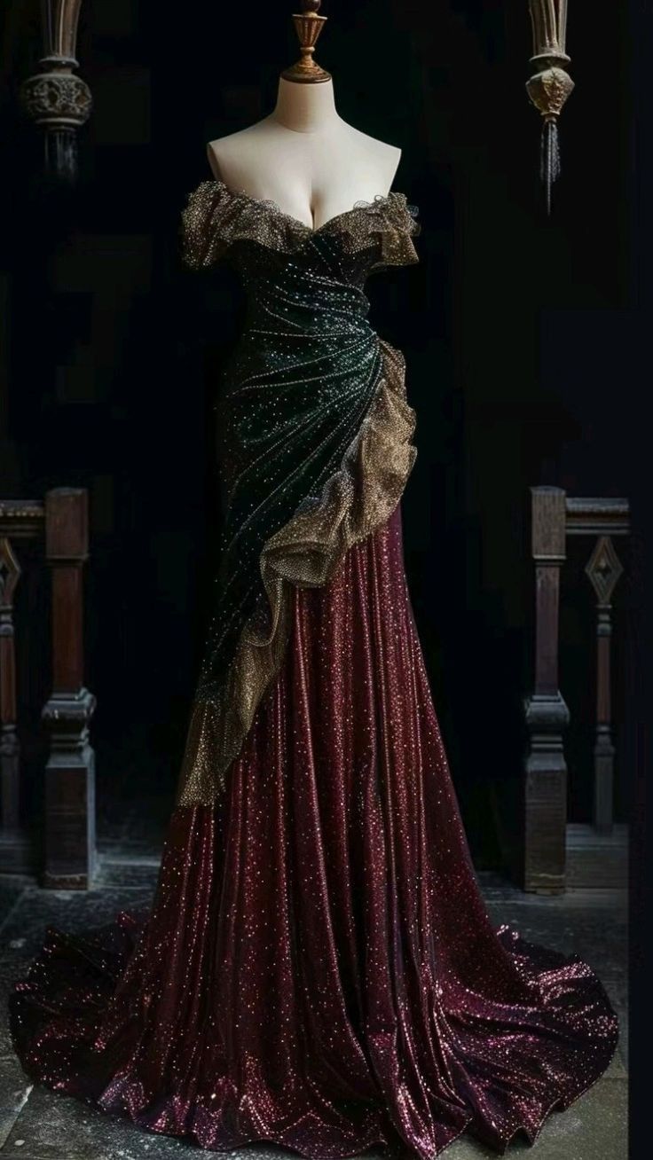 Wunderschönes schulterfreies Meerjungfrau-Abendkleid mit Perlenbesatz, langes Ballkleid, formelles Abendkleid, D415