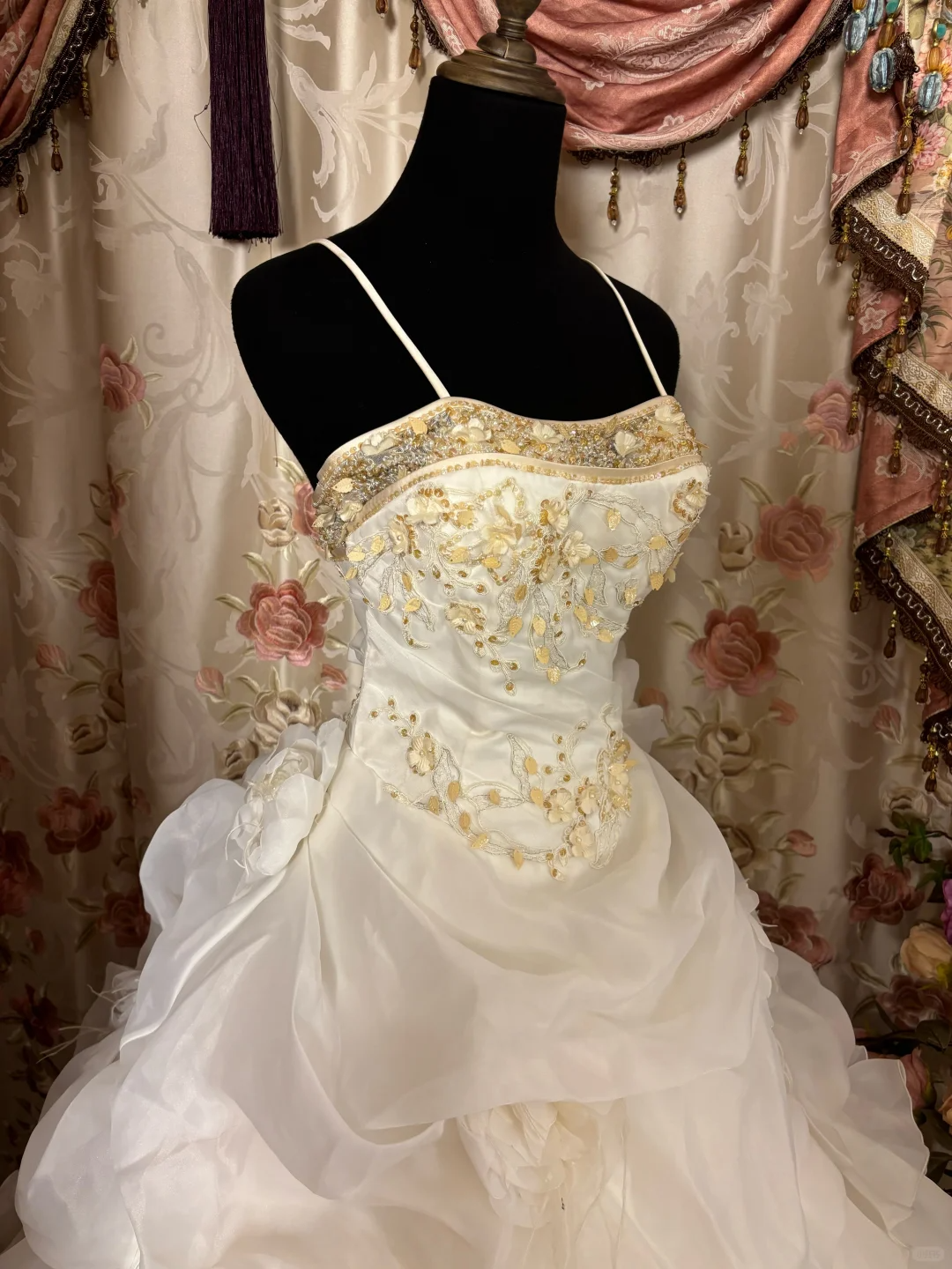 Retro White Straps A-Line Chiffon Long Party Dress Vintage Wedding Dress, D624