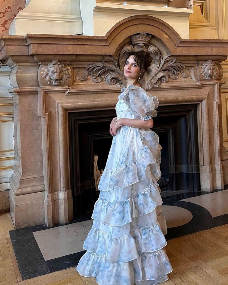 Robe de princesse trapèze en mousseline de soie, jolie robe d'anniversaire, D660