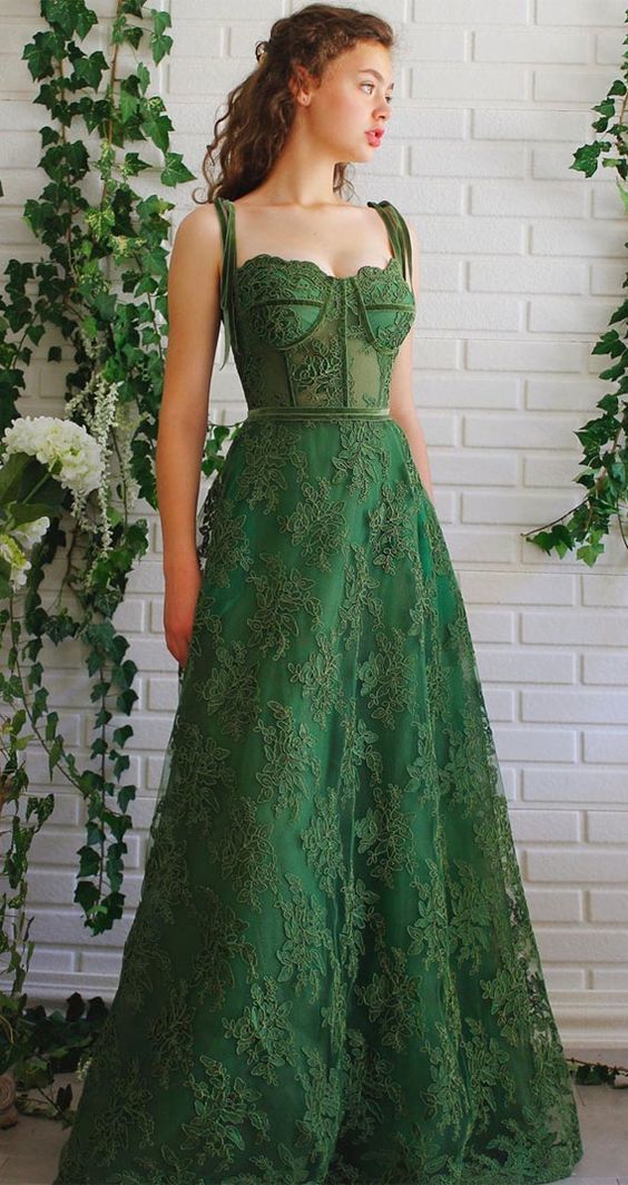 Chic Spaghetti Strap Applique Tulle Long Party Dress Prom Gown Evening Dress D7619
