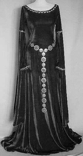 Vintage Black Long Sleeves A-Line Velvet Long Formal Evening Party Dress, D986