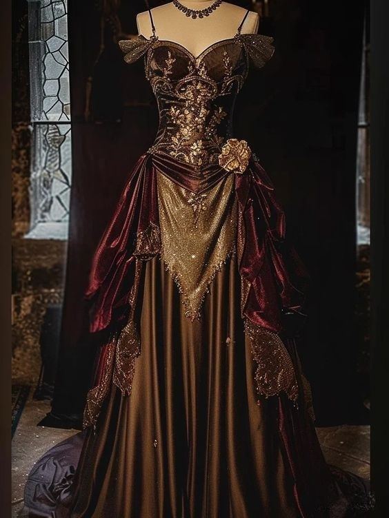 Robe de soirée longue vintage à épaules dénudées et perles, D875