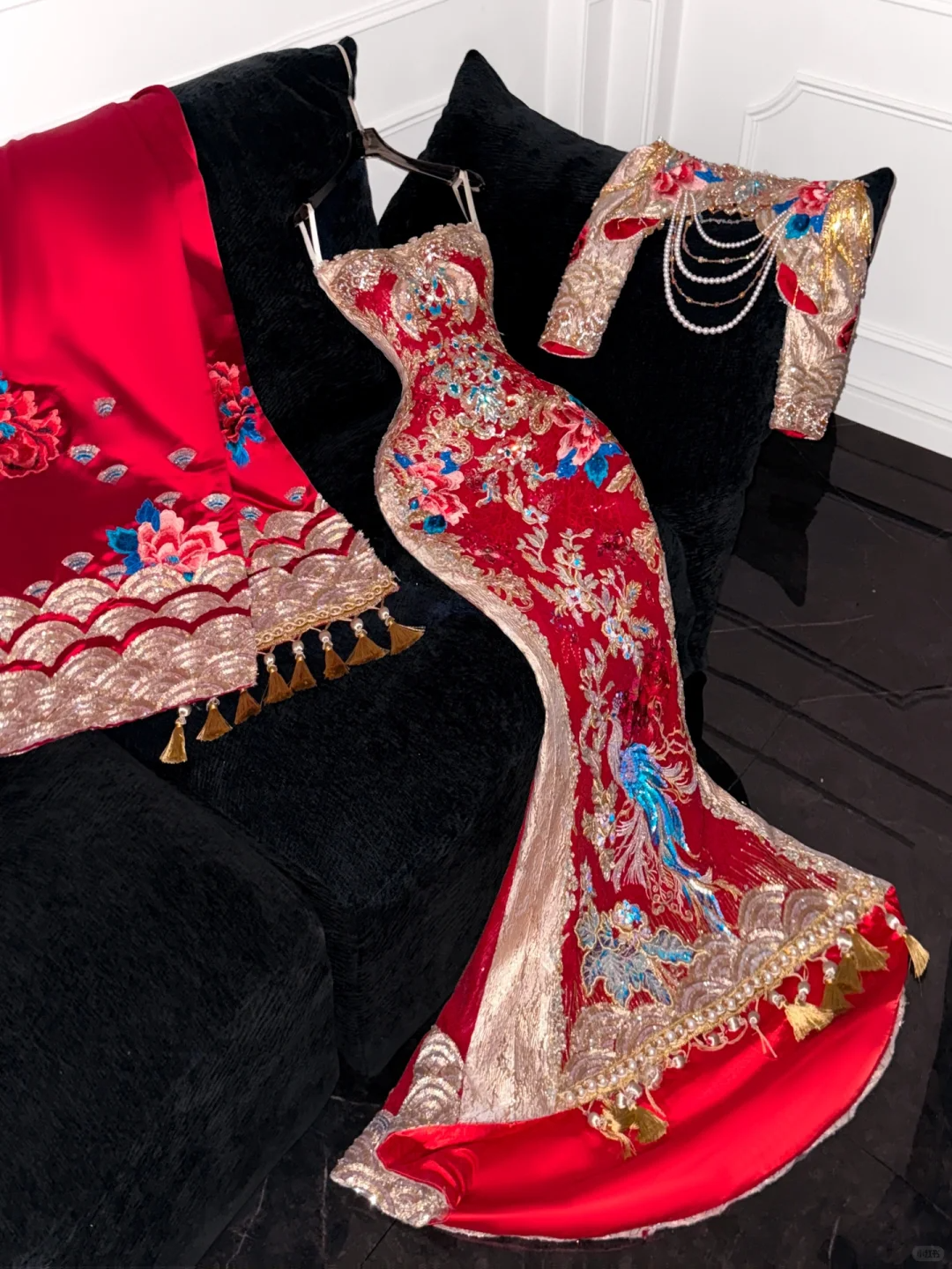 Sparkling Beaded Sequin Mermaid Design Exquisite Embroidery Gorgeous Evening Dress Prom Dresses D1642