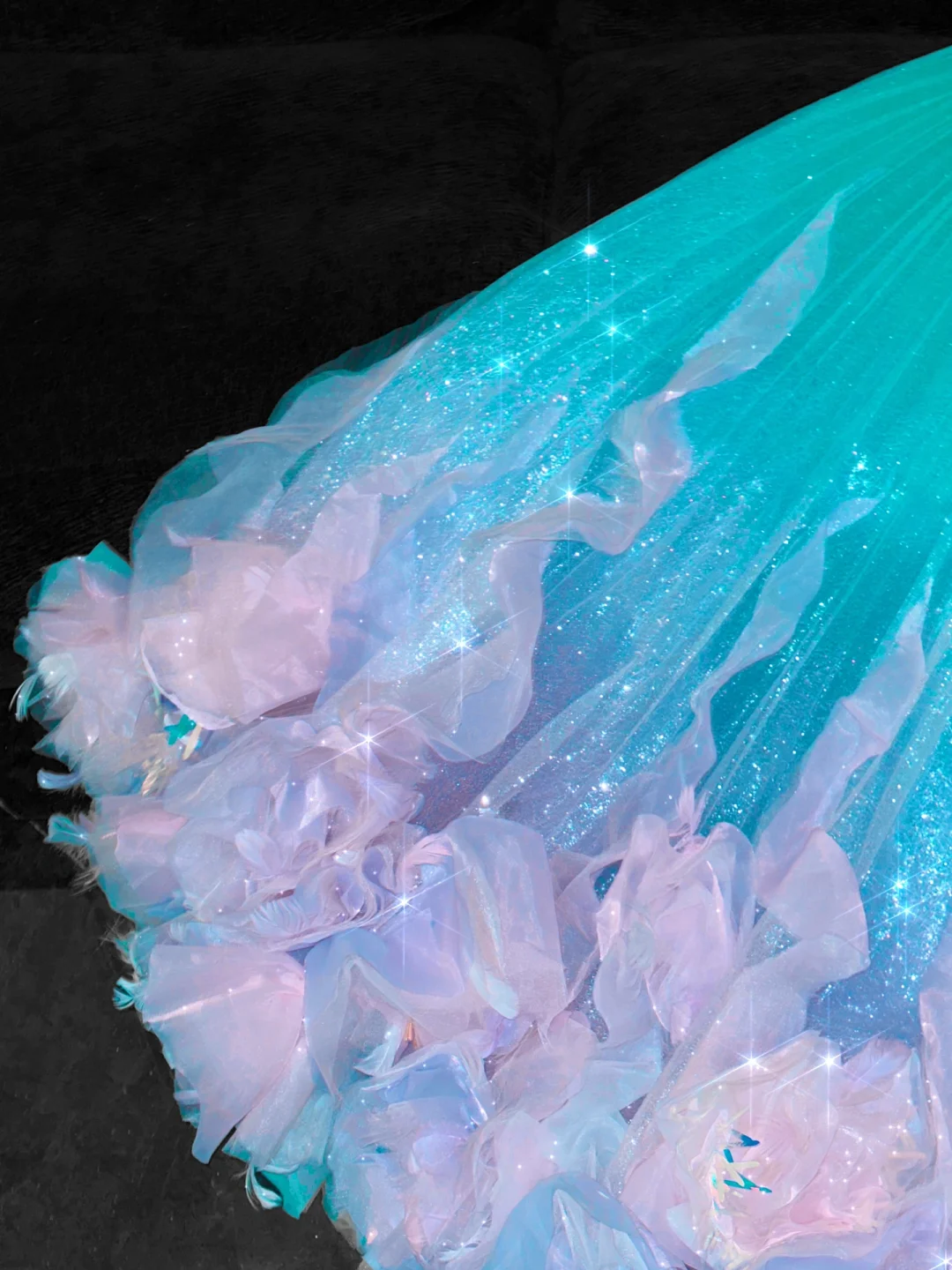 Gorgeous Sparkling Blue-green Sequin A-Line Design Evening Dress Prom Dresses D1644