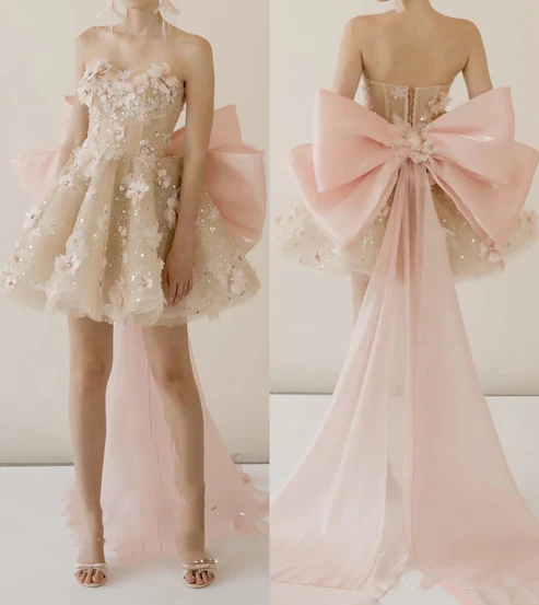 Lovely Sweetheart A-Line Floral Appliques Short Party Dresses Birthday Outfits, D1130