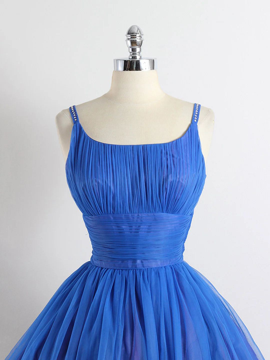 Pretty Homecoming Dress Spaghetti Straps Tulle Pleated Short Prom Dress Back to School Outfits Party Dress D6090