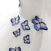 Cute White and Butterfly Short Homecoming Dress M1005