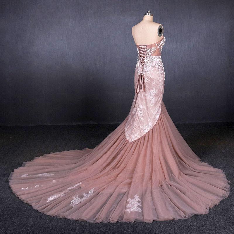Gorgeous Sweetheart Mermaid Tulle Prom Dress, Long Evening Dresses N2343 M1858