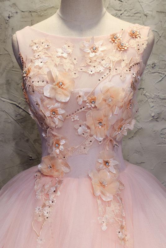 Robe de bal longue avec fleurs faites main, superbe robe de Quinceanera M1674