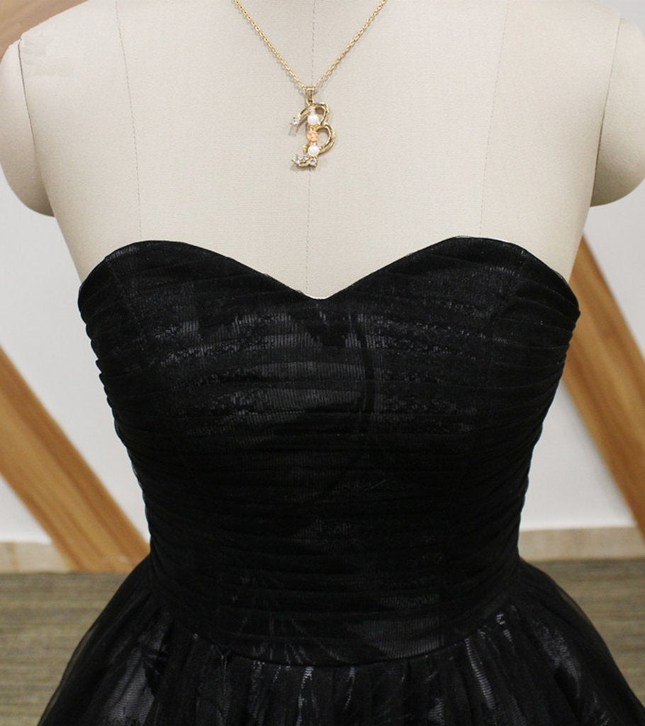Robe de bal longue bustier en dentelle noire pour 16 ans, robe de remise de diplôme longue en tulle M1626
