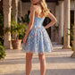 Fashionable Homecoming Dress Sweetheart Tulle Flower A-Line Back to School Outfits Party Dress D7882