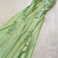 Fuchsia V Neck Sheath Vintage Long Evening Party Dress MD7471