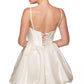 Unique Homecoming Dress Spaghetti Strap Pleated Back to School Outfits Party Dress D7809