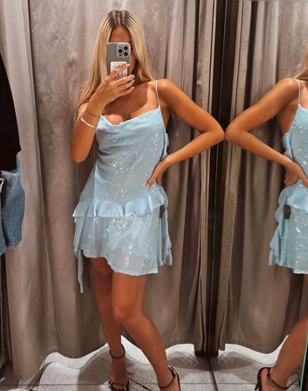 Beautiful Homecoming Dress Spaghetti Strap Soutache Sequins Back to School Outfits Party Dress D7133