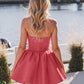 Unique Homecoming Dress Sweetheart Rinestone Pleated A-Line Back to School Outfits Party Dress D7775