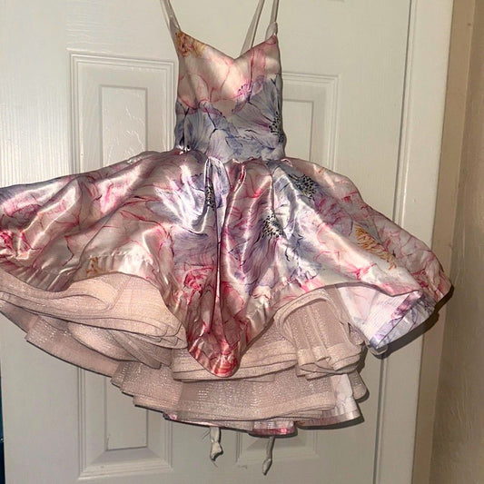 Charming Homecoming Dress Spaghetti Strap Cascade Back to School Outfits Party Dress D7306
