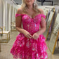 Stunning Homecoming Dress Sweetheart Lace Cascade Back to School Outfits Party Dress D6848