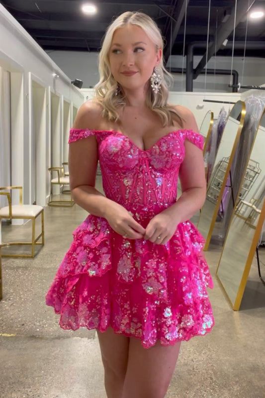 Stunning Homecoming Dress Sweetheart Lace Cascade Back to School Outfits Party Dress D6848