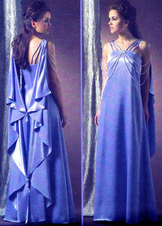 Elegant Lilac Straps A-Line Satin Long Party Dress Vintage Evening Gown, D916
