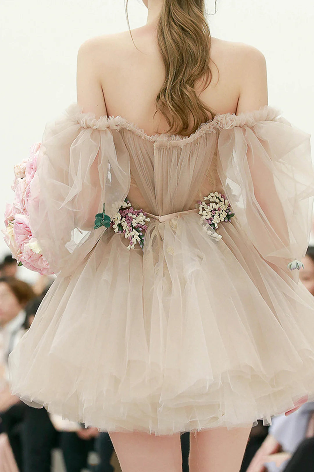 Simple Homecoming Dress Off the Shoulder Tulle Prom Dress Back to School Outfits Party Dress  D6110
