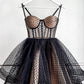 Cute Homecoming Dress Tulle Spaghetti Straps Prom Dress Back to School Outfits Party Dress  D6105