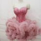 Pretty Homecoming Dress Sweetheart  Feather Lace Cascade Prom Dress Back to School Outfits Party Dress  D6107