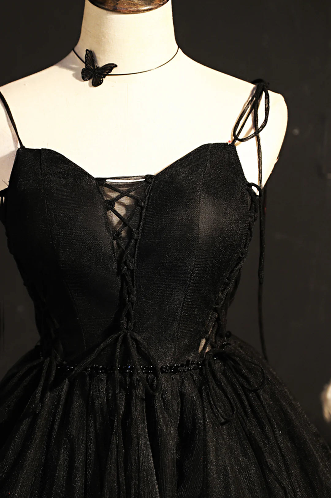 Charming Homecoming Dress Tulle Spaghetti Straps Prom Dress Back to School Outfits Party Dress  D6106