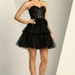 Fashionable Homecoming Dress Sweetheart Tulle Cascade Applique A-Line Back to School Outfits Party Dress D7884