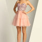 Fashionable Homecoming Dress Sweetheart Tulle Cascade Applique A-Line Back to School Outfits Party Dress D7884