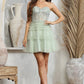 Fashionable Homecoming Dress Sweetheart Tulle Cascade Applique A-Line Back to School Outfits Party Dress D7884