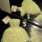 Fashion Yellow Sequined Strapless A-Line Veil Design Tulle Party Dress Homecoming Dress D1712