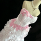 Chic Homecoming Dress Strapless Tulle Cascade Beading Prom Dress Back to School Outfits Party Dress  D6139