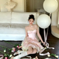 Cute Pink Sweetheart Princess Style Tiered A-Line Design Spaghetti Strap Short 18th Birthday Party Dress Homecoming Dress D1722