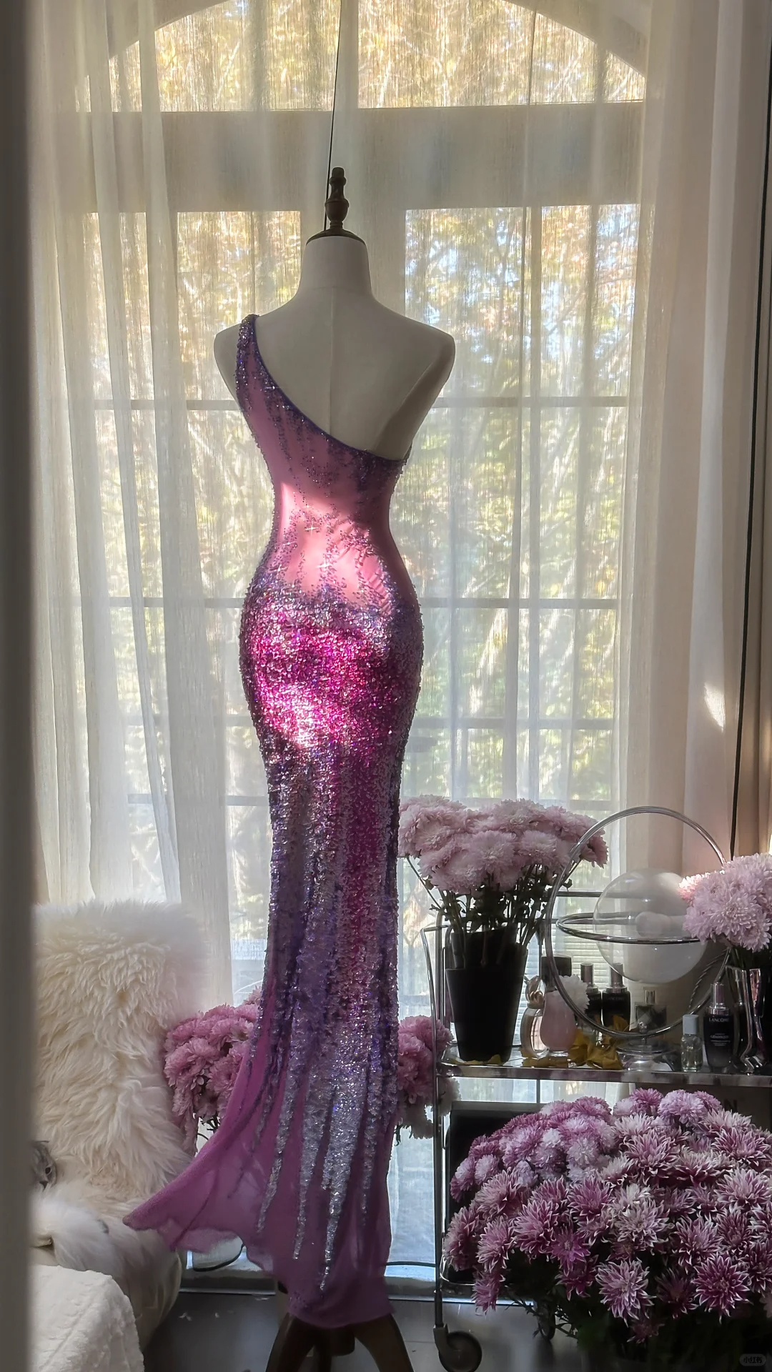 purple prom dress vintage Vintage / Retro Purple Prom Dresses 2025 Ball Gown Bow Off-The-Shoulder Short Sleeve Backless Floor-