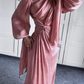 Modest Long Sleeves Sheath Chiffon Elegant Long Formal Party Dress, D783