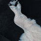 Shiny Beaded White Sweetheart Tulle Sequin Design Elegant Mermaid Floor-length Wedding Dress D1662