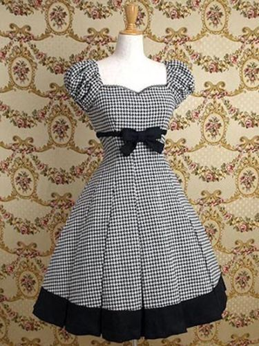 Retro Khaki A-Line Bowdot Short Party Dress Vintage Homecoming Dress, D978