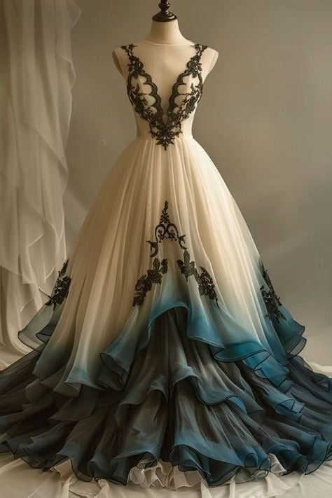 White V Neck Straps A-Line Beading Chiffon Long Prom Dress Evening Gown, D750