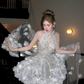 Gorgeous Glittering Silvery Beaded Sequined A-Line Halter Dress Design Party Dress Homecoming Dress D1716