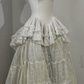 Retro Spaghettiträger A-Linie Spitze Rüschen Vintage Brautkleid Abendkleid, D862