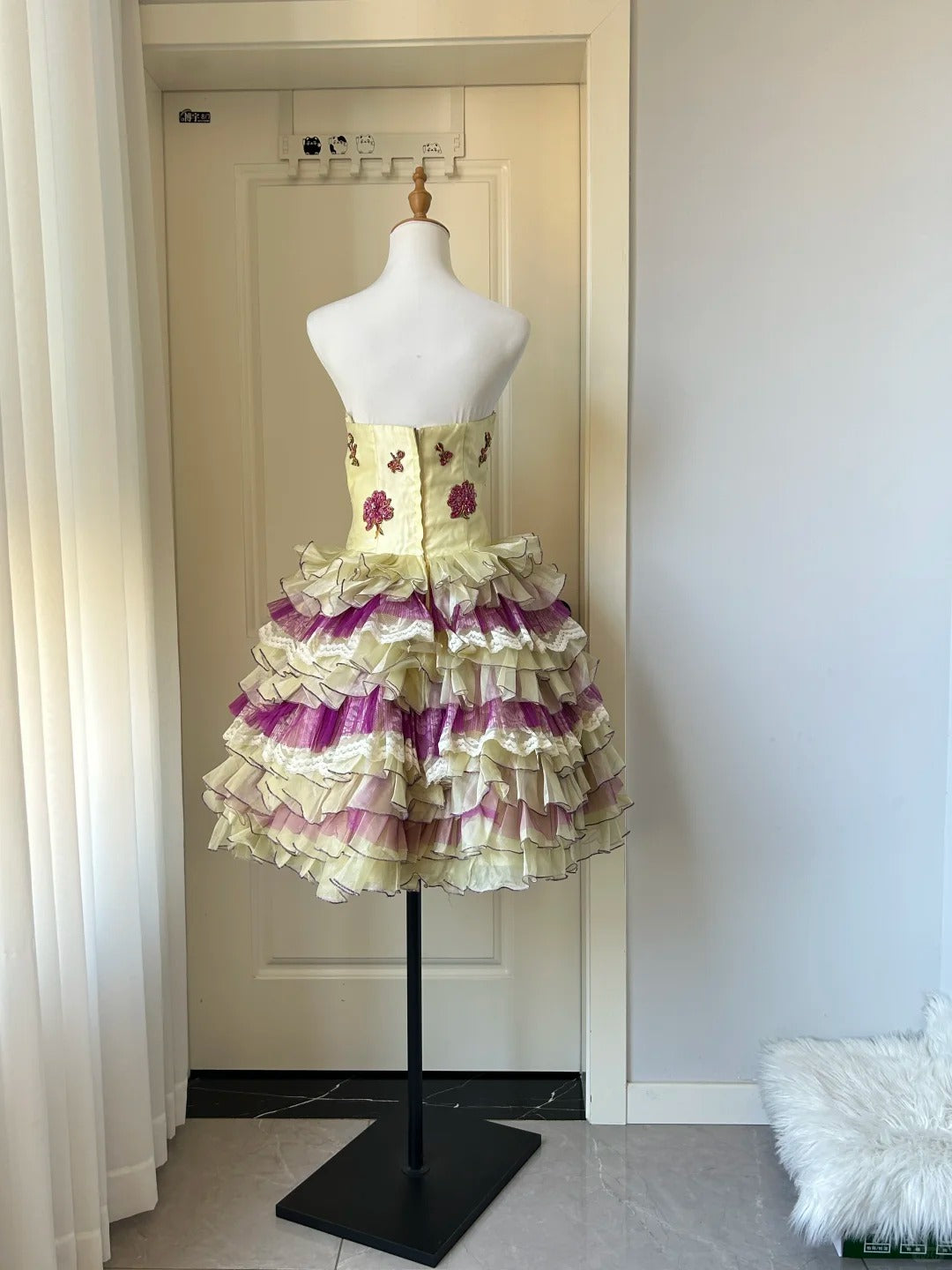 Cute Homecoming Dress Sweetheart Applique Cascade Back to School Outfits Party Dress  D6484