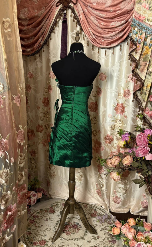 Pretty Homecoming Dress Sweetheart Fold Flowers Prom Dress Back to School Outfits Party Dress  D6132
