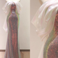Shiny Off Shoulder Sequins Mermaid Long Formal Party Dress MD7399