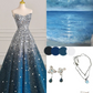 Stunning Strapless Beading A-Line Long Formal Party Dress MD7475