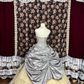 Retro Silvery Strapless Sequin A-Line Satin Quinceanera Dresses Sweet 16 Birthday Ball Gowns, D1425