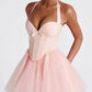 Charming Homecoming Dress Halter Bowknot Tulle Back to School Outfits Party Dress  D7333
