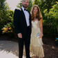 Silver Spaghetti Straps A-Line Tiered Long Formal Party Dress MD7473