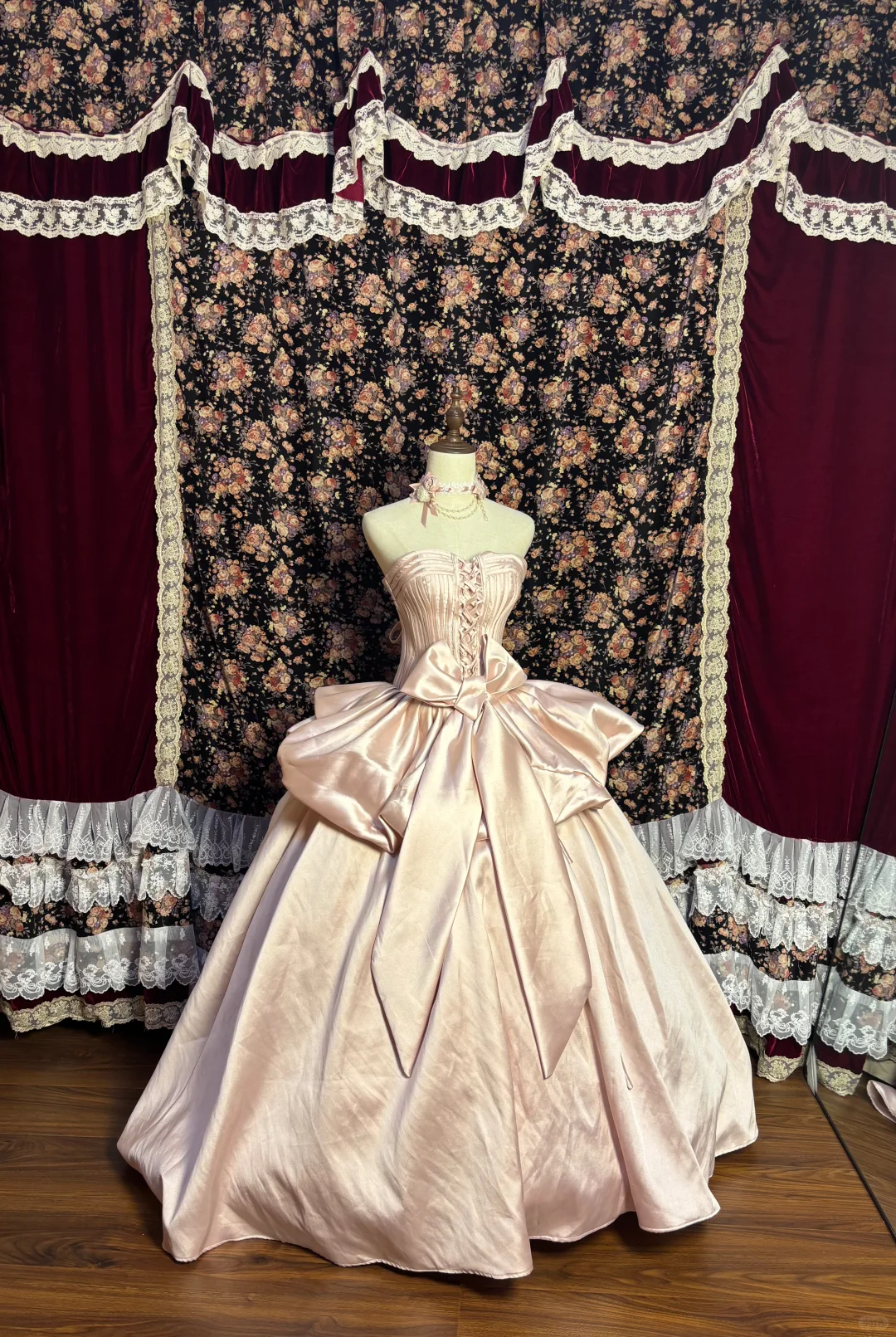 Light Pink Sweetheart A-Line Satin Princess Evening Gowns Birthday Ball Gowns, D1152