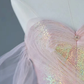 Pink Off Shoulder A-Line Sequins Long Formal Party Dress MD7406
